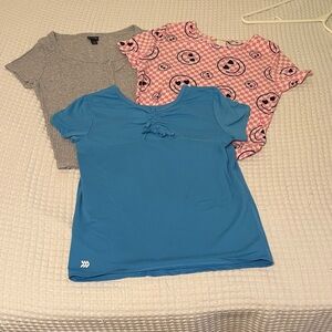 All in Motion Kids Short Sleeve Tees - Blue, Gray, and Pink